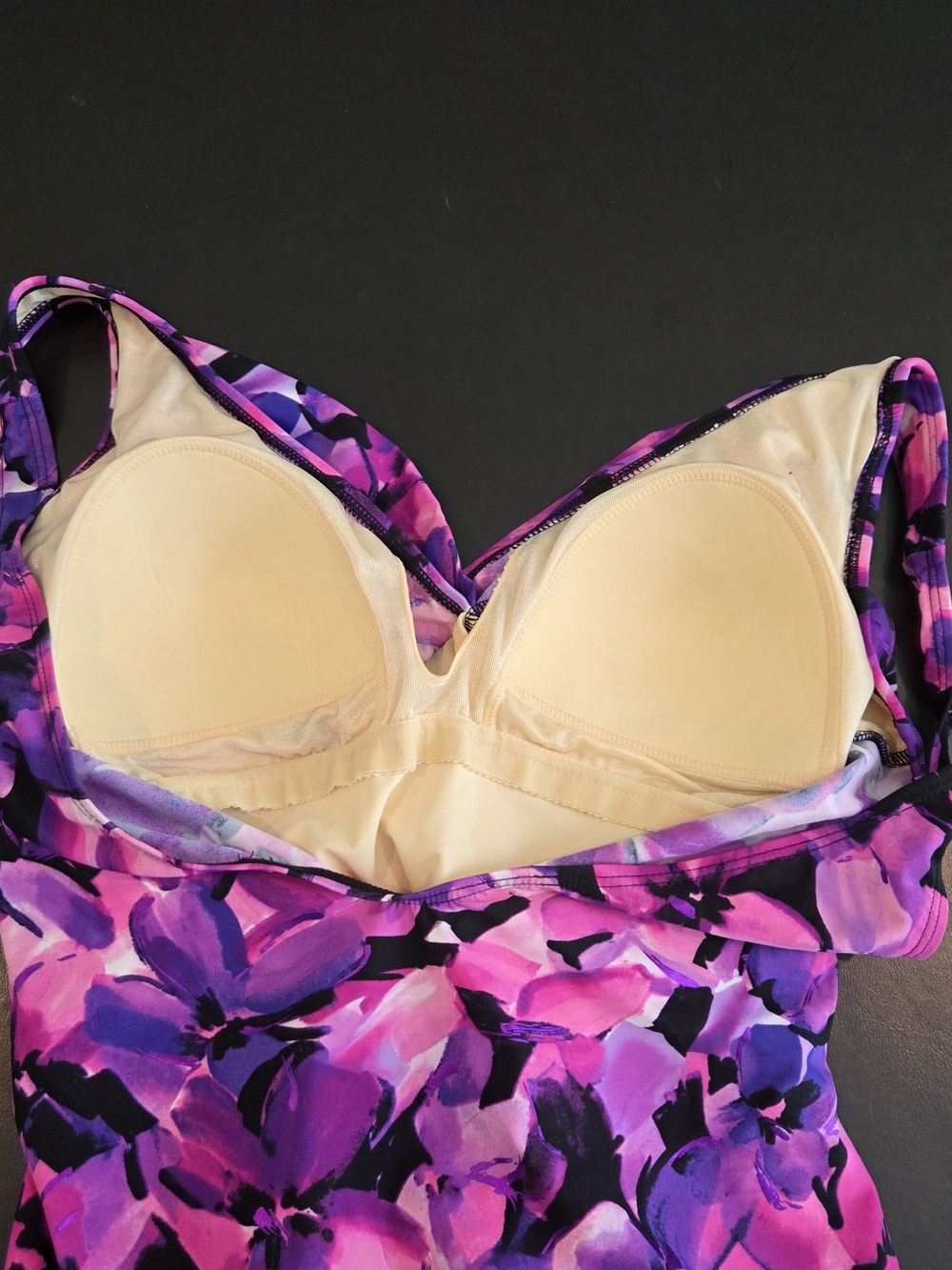Kirkland Signature Miraclesuit Purple Floral Swimsuit 12 NWT - Picture 6 of 8